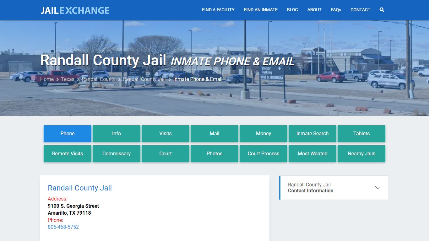 Inmate Phone - Randall County Jail, TX - Jail Exchange