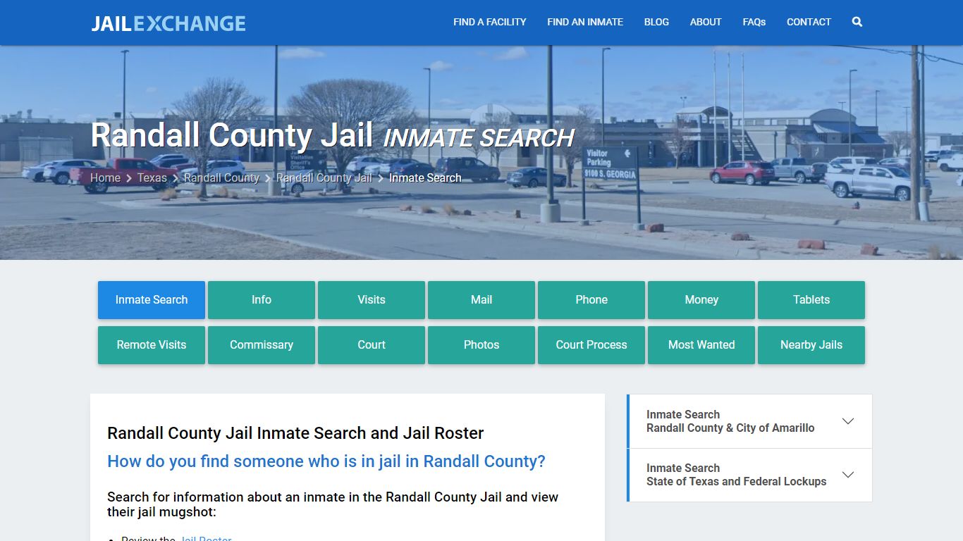 Inmate Search: Roster & Mugshots - Randall County Jail, TX - Jail Exchange